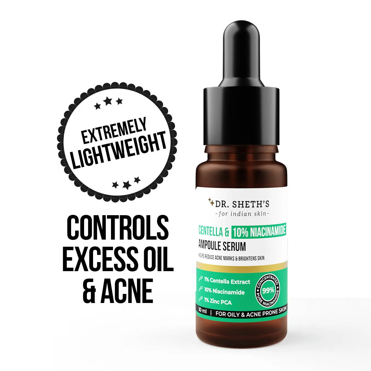 Dr. Sheth's Centella & 10% Niacinamide Ampoule Serum
