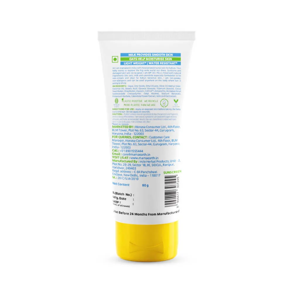 Mamaearth Milky Soft Mineral Based Sunscreen For Babies