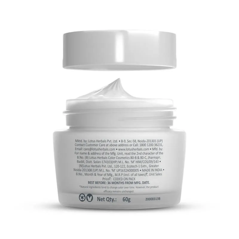Lotus Herbals Whiteglow Skin Whitening & Brightening Nourishing Night Face Cream With Niacinamide