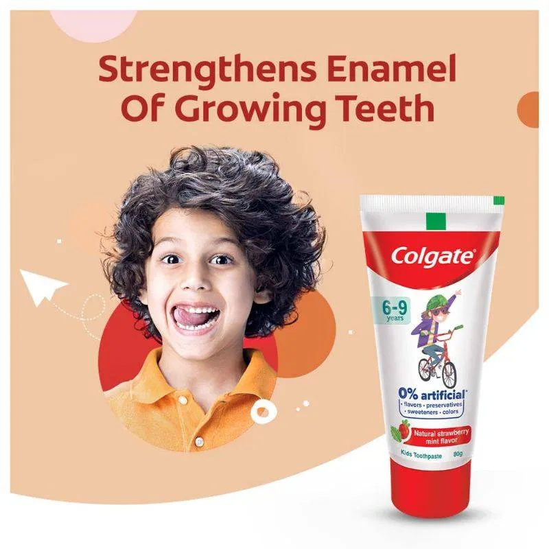 Colgate Toothpaste for Kids (6-9 years), Natural Strawberry Mint