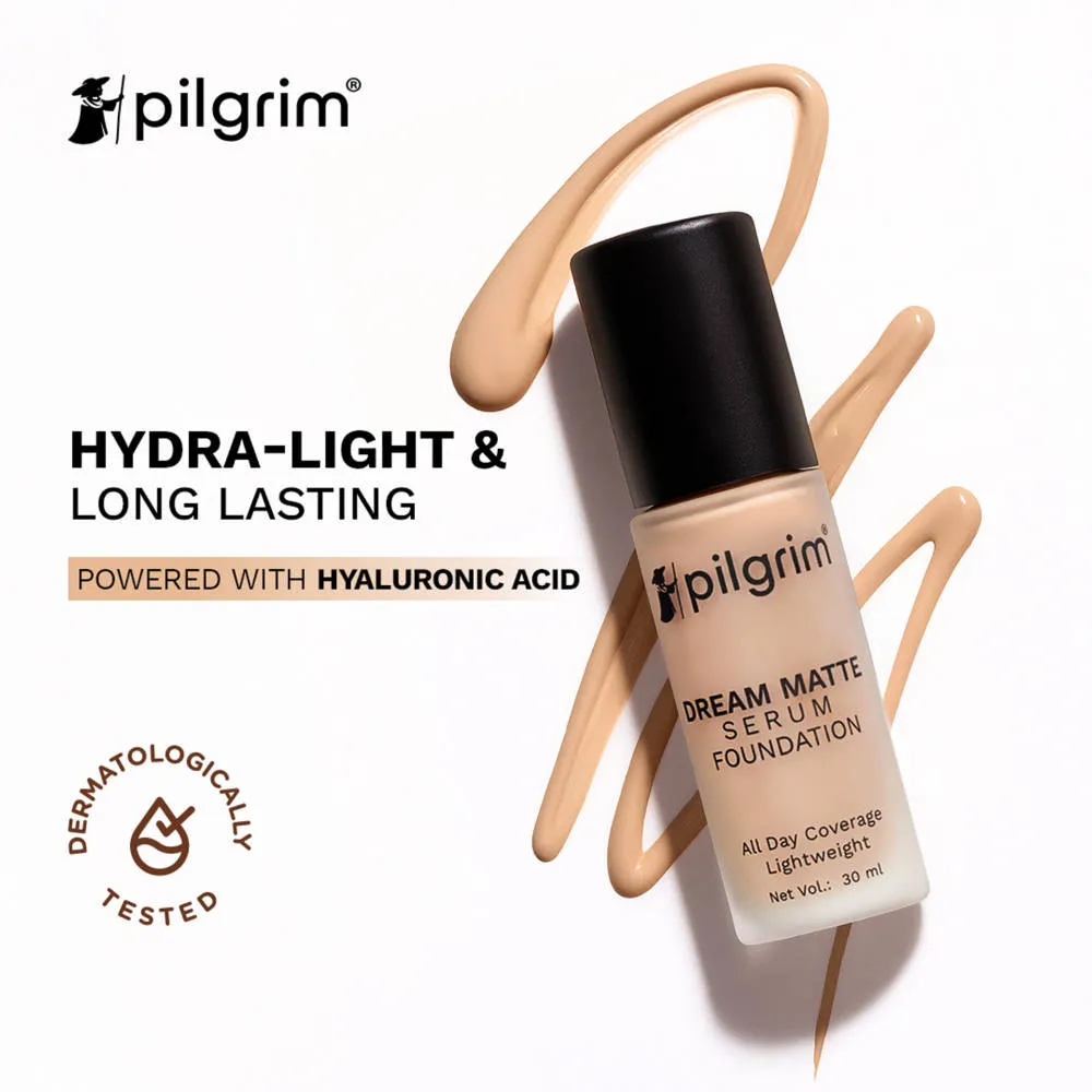 Pilgrim Dream Matte Serum Foundation Hydra-Light Finish with Hyaluronic Acid