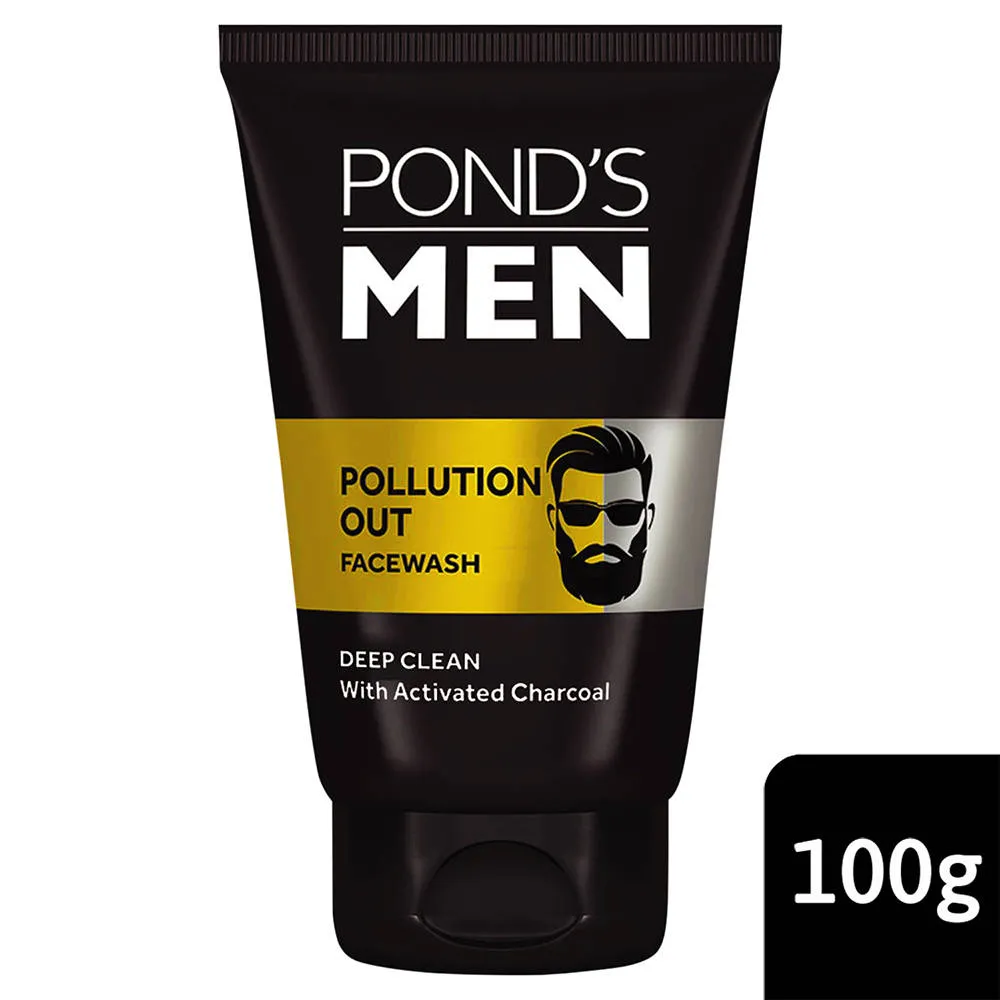 Pond's Ponds Men Pollution Out Activated Charcoal Deep Clean Face Wash