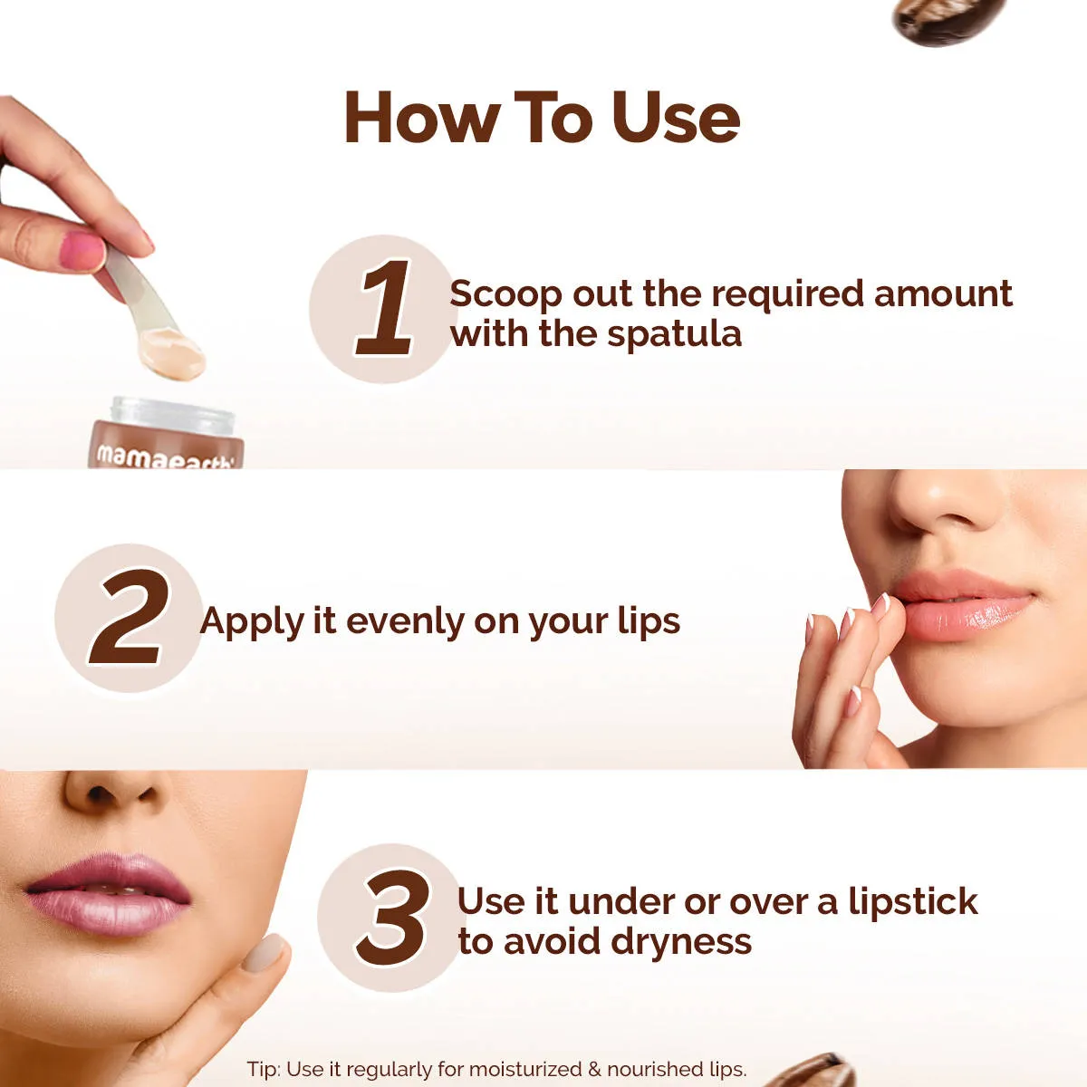 Mamaearth Cocoa Lip Balm with Coconut Oil and Cocoa Butter for Healing and Brightening Dry Lips