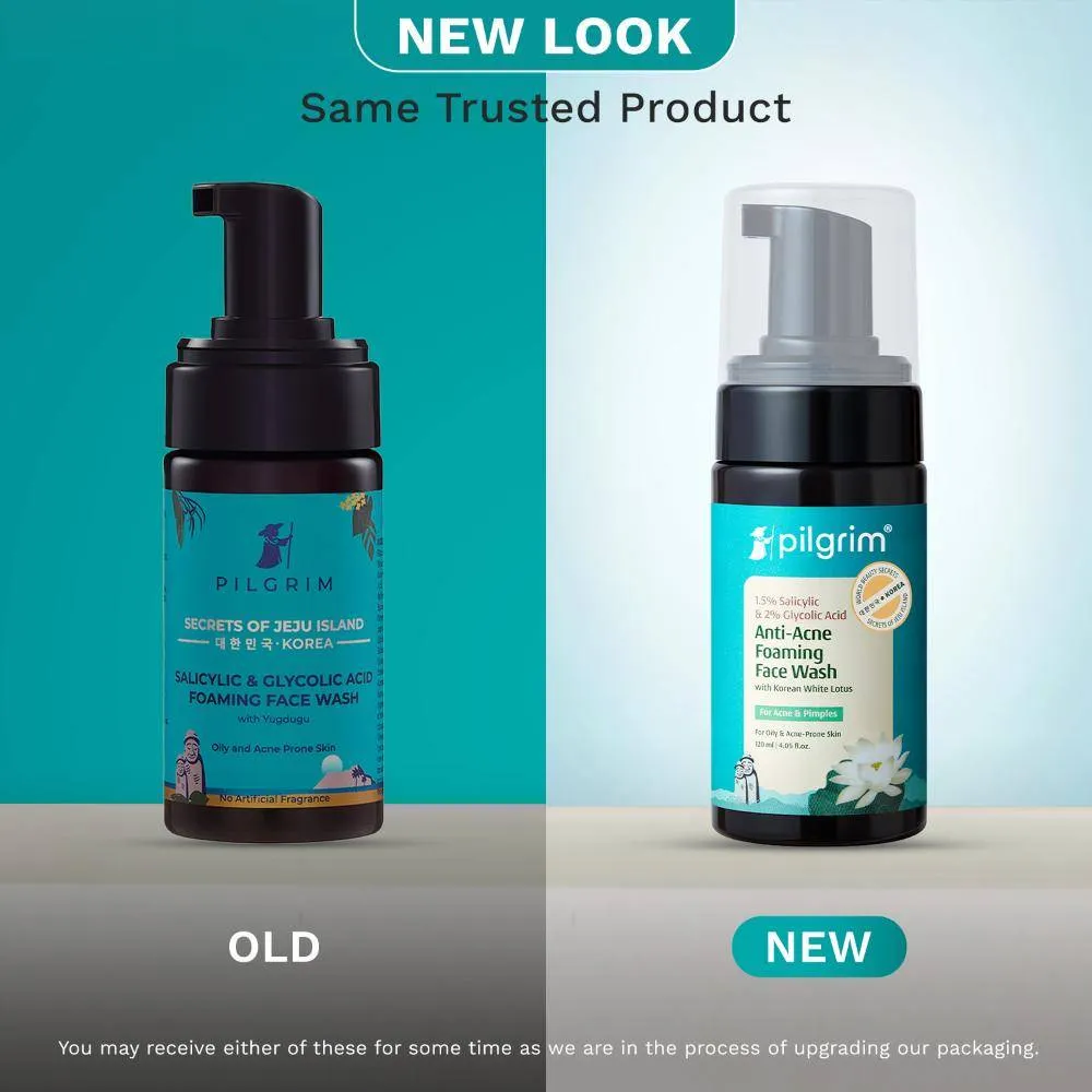 Pilgrim Salicylic (BHA) & Glycolic Acid (AHA) Foaming Face Wash