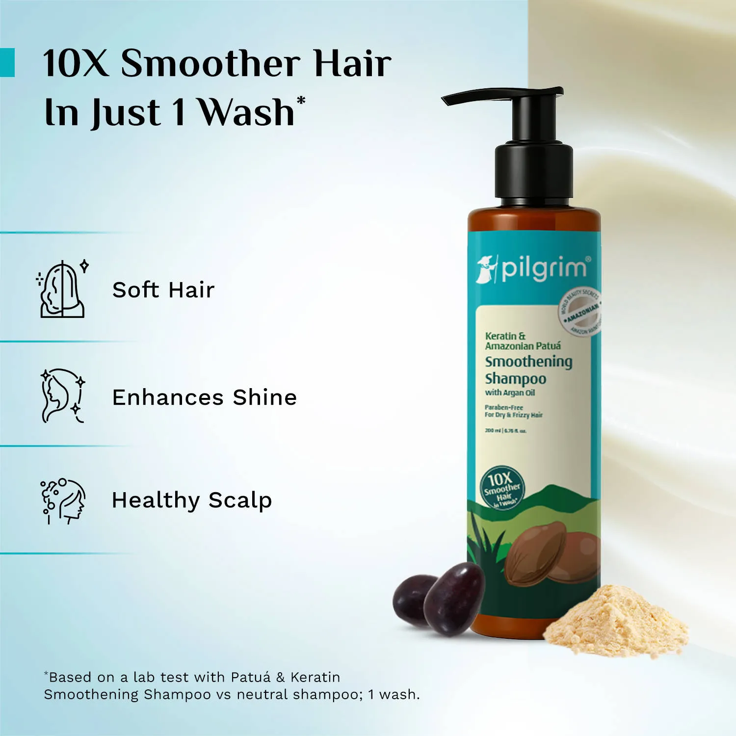 Pilgrim Patua Smoothening Duo Patua Shampoo & Conditioner Smooth, Frizz Free, Softer Stronger Hair