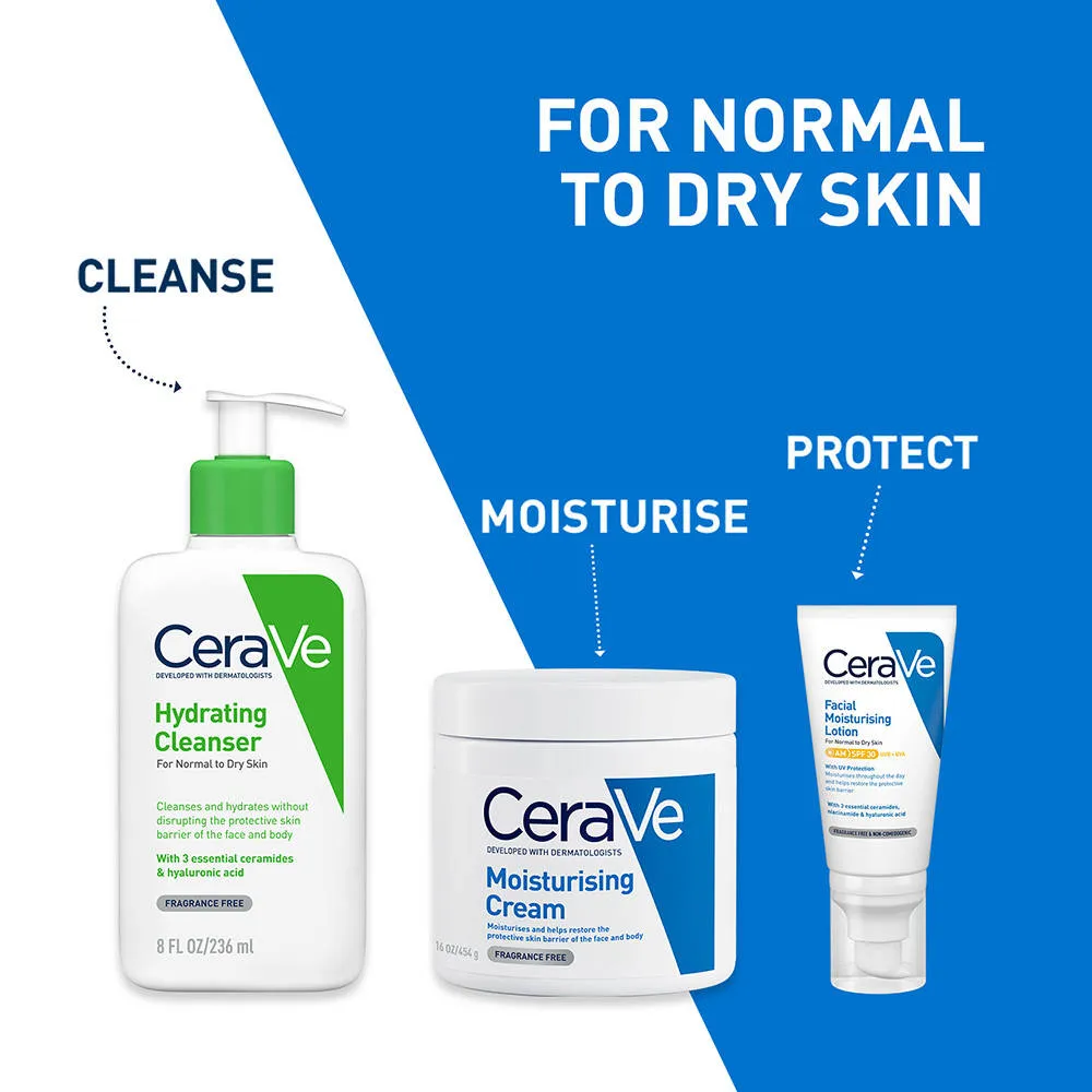 CeraVe AM Facial Moisturizing Lotion With Sunscreen SPF 30 UVB + UVA, Dermatologist