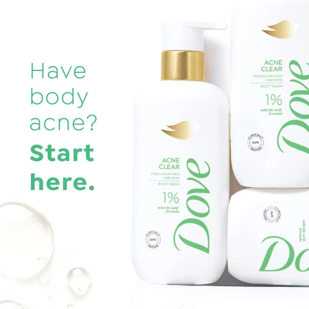 Dove Acne Clear + Exfoliate Away Serum Body Wash Combo