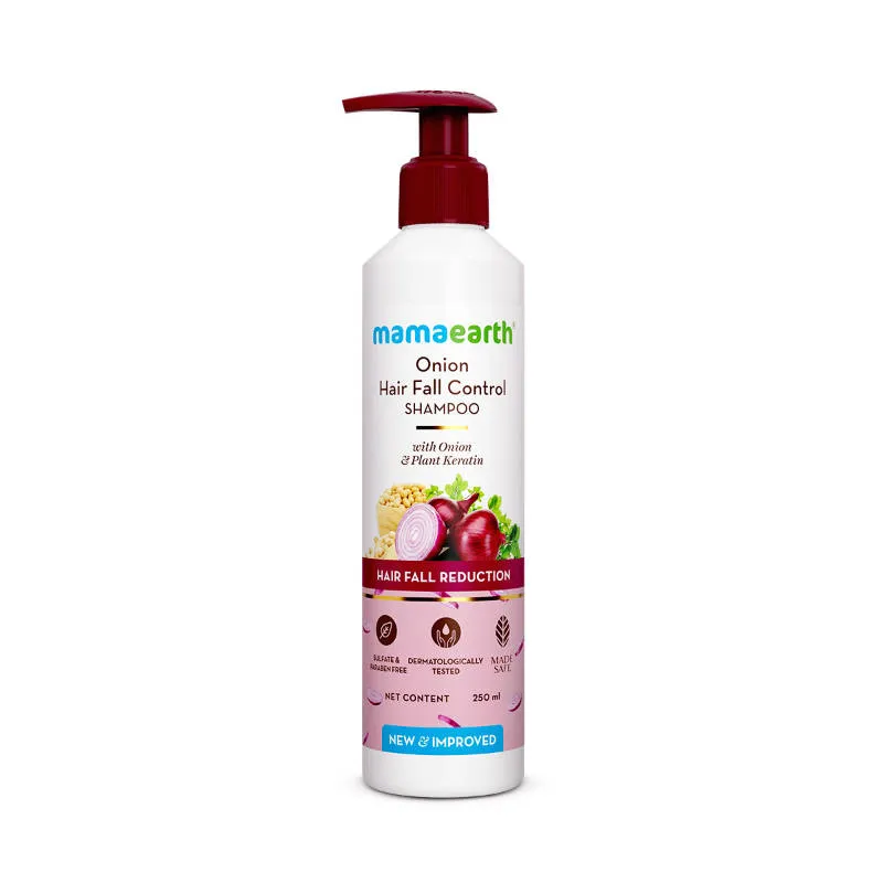 Mamaearth Onion Shampoo For Hair Growth & Hair Fall Control With Onion & Plant Keratin