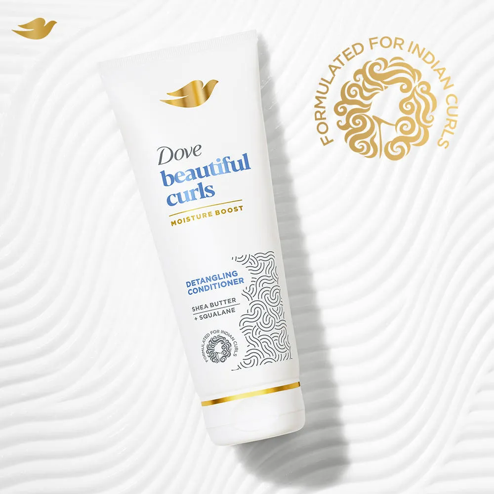 Dove Beautiful Curls Detangling Conditioner,With Tri-Moisture Essence For Smooth,Bouncy Curls