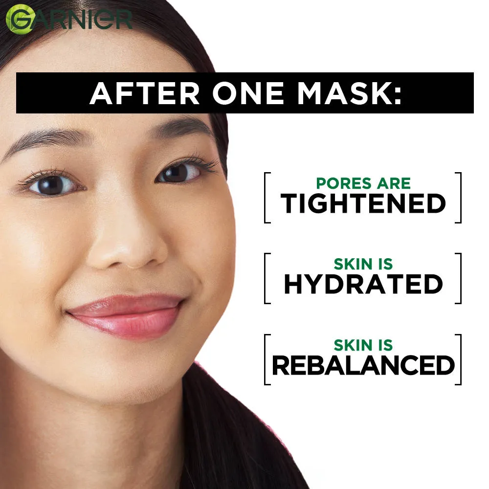 Garnier Skin Naturals Pack of 3 Charcoal Face Serum Sheet Mask
