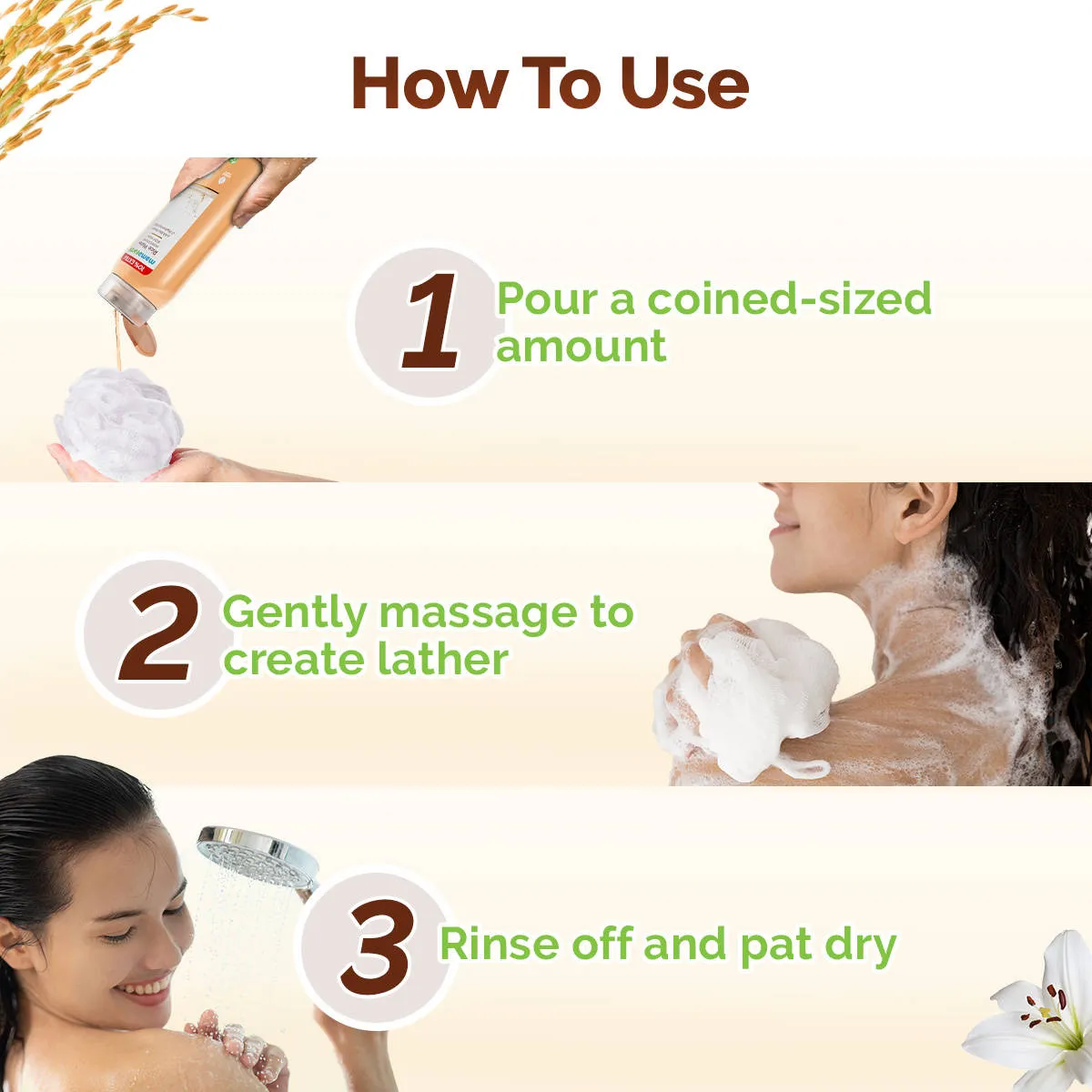 Mamaearth Rice Water Moisturizing Body Wash With Rice Water & Hydrating Lily Scent