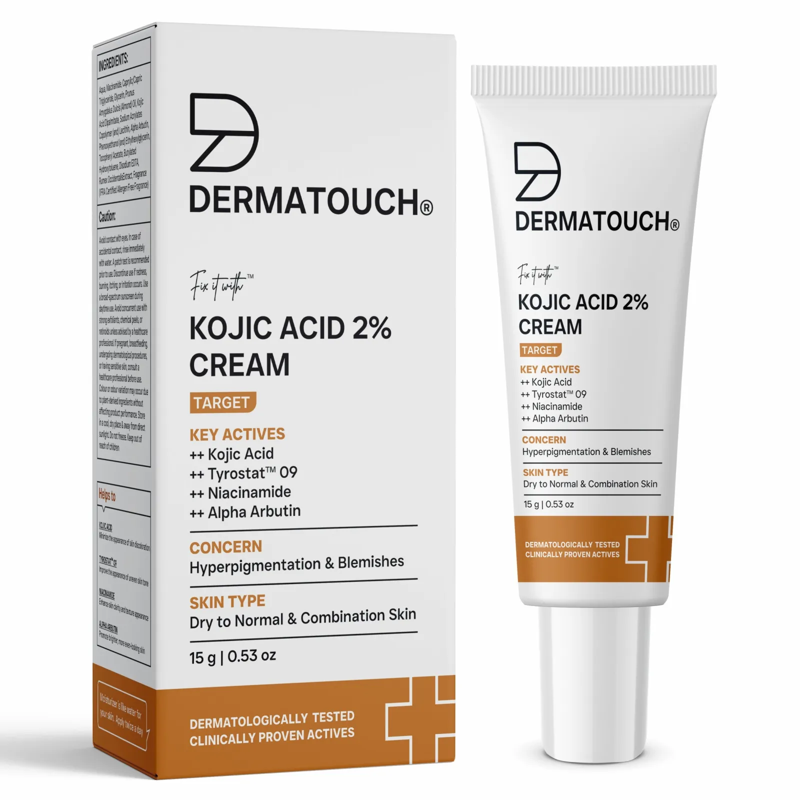 Dermatouch Kojic Acid 2% Cream for Hyperpigmentation & Blemishes