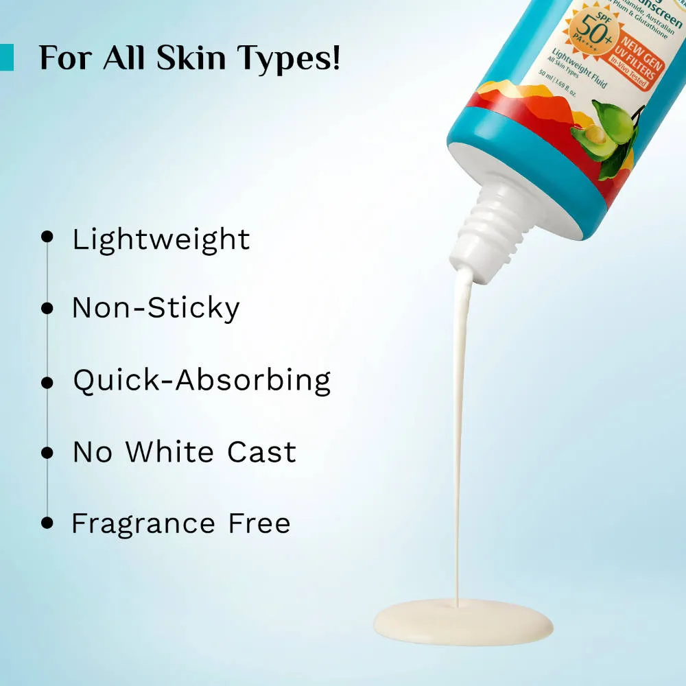Pilgrim 5% Vitamin C Complex Brightening Serum Sunscreen SPF50+PA++++ No White Caste Pack of 2