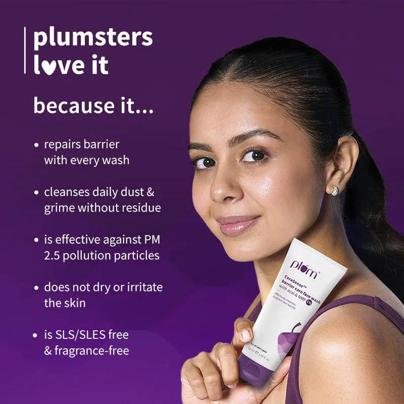 Plum Cerasense Barrier Repair Hydrating Face Wash With Ceramides For Dry, Sensitive Skin