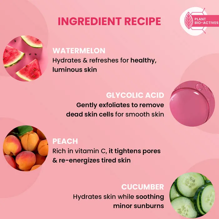 Dot & Key Watermelon Cool Glycolic Refresh Shower Gel, With Peach & Cucumber, Gently Exfoliates Skin