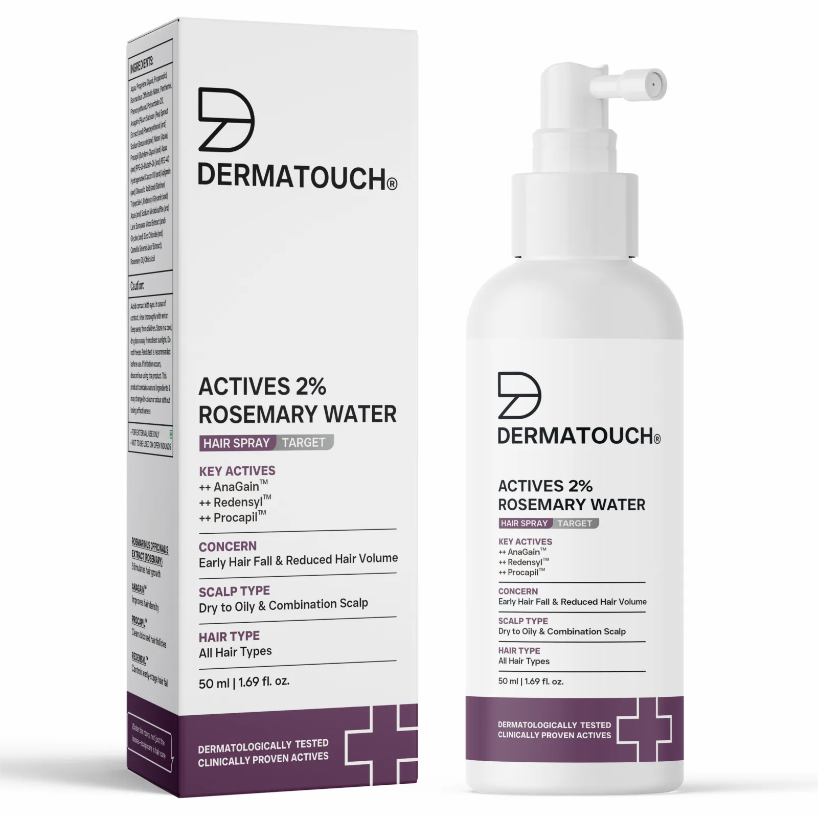 Dermatouch Actives 2% Rosemary Water for Early Hair Fall & Reduced Hair Volume