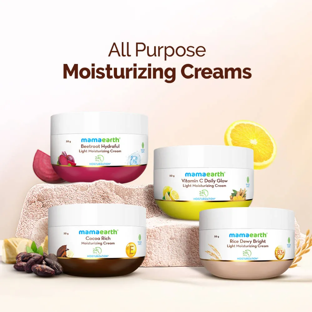 Mamaearth Rice Dewy Bright Light Moisturizing Cream With Rice Water & Niacinamide