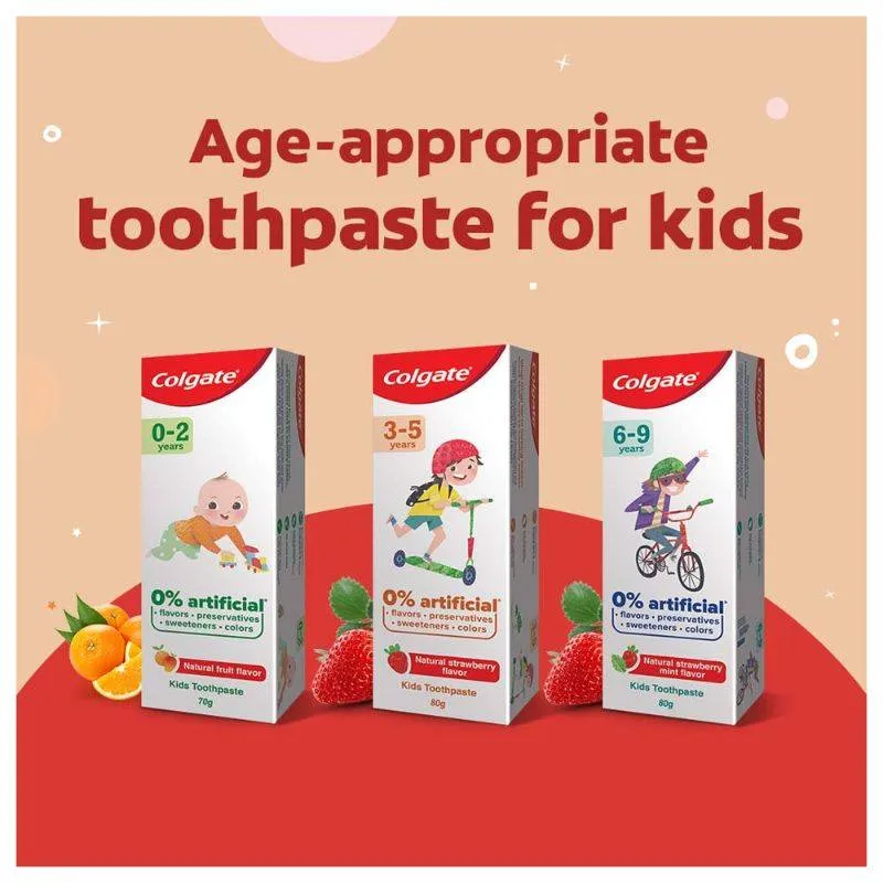 Colgate Toothpaste for Kids (6-9 years), Natural Strawberry Mint