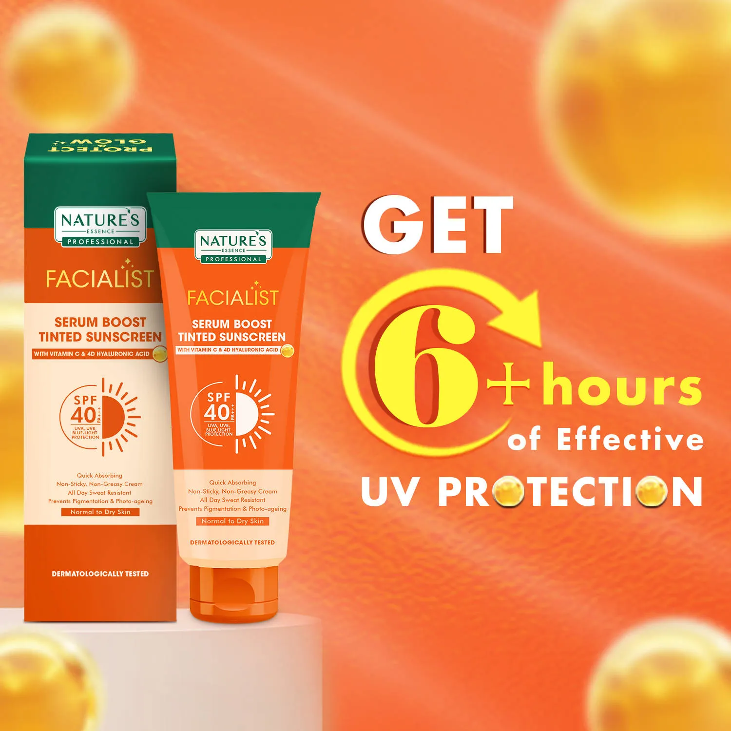 Pilgrim Nature's Essence Professional Serum Boost Tinted Sunscreen SPF 40 PA+++