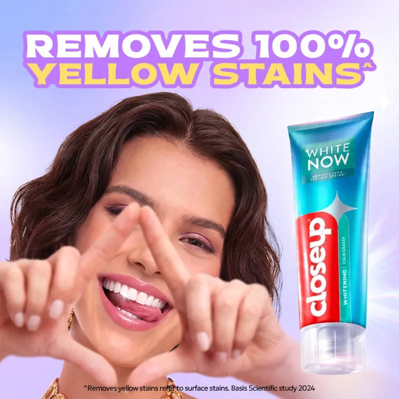 Close Up Closeup White Now Stain Eraser Toothpaste