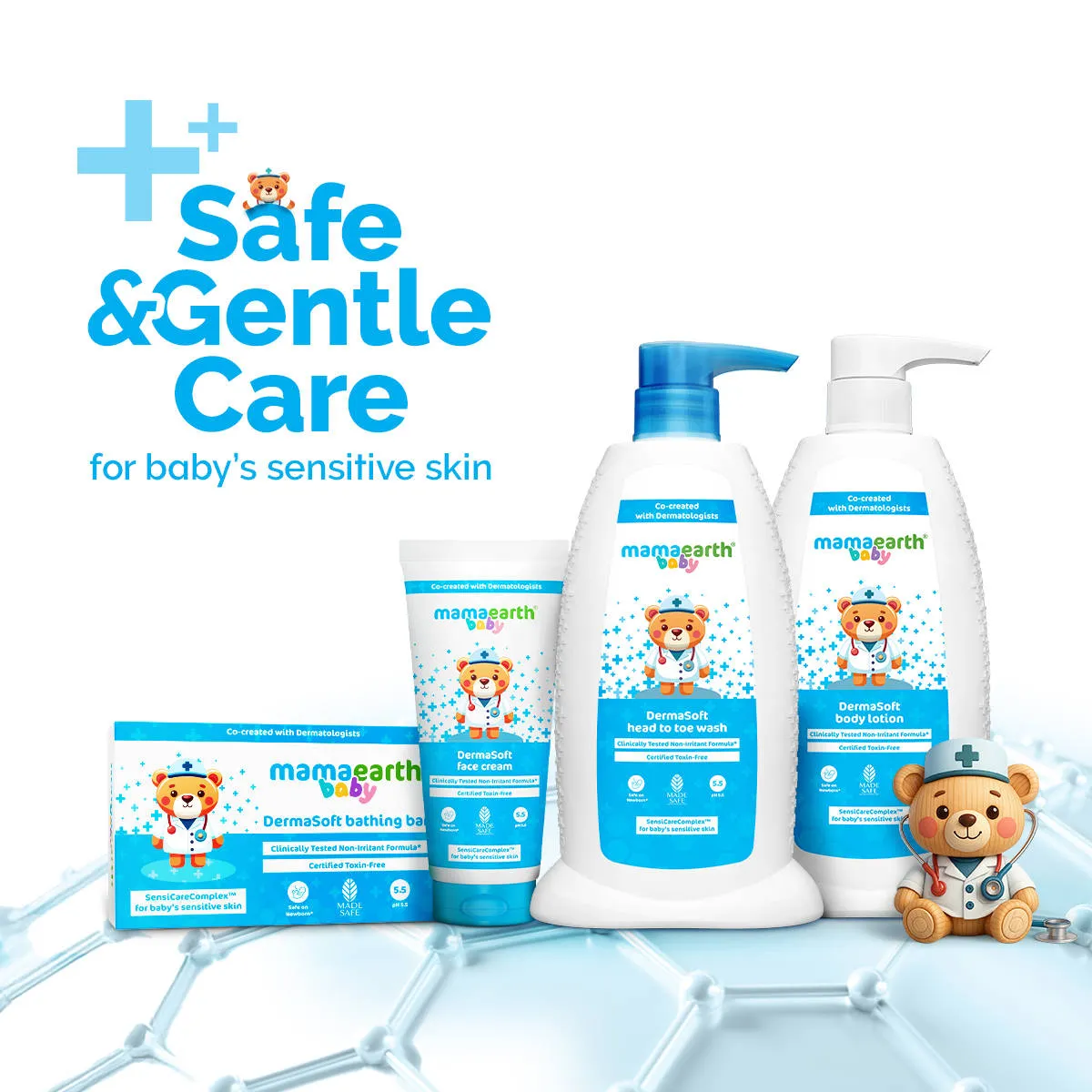 Mamaearth Baby Dermasoft Bathing Bar for Sensitive Skin