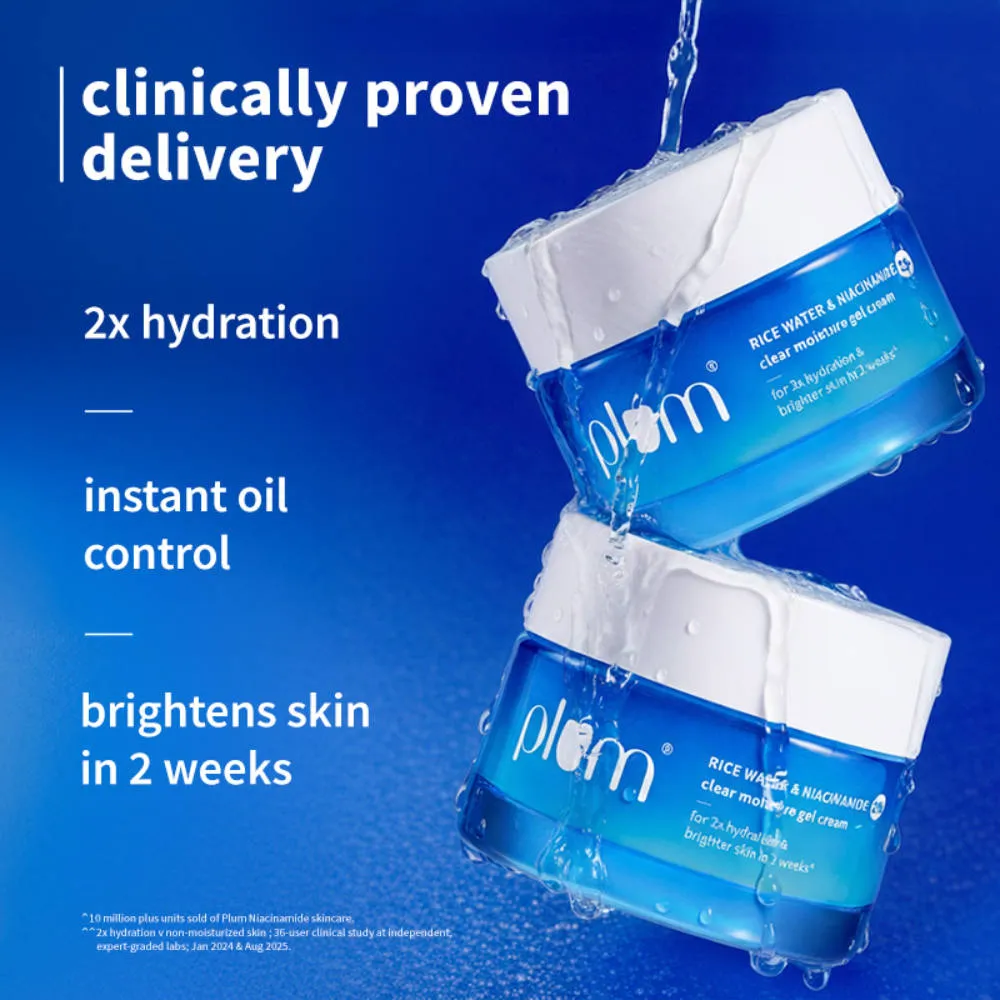 Plum 2% Niacinamide & Rice Water Brightening Gel Cream