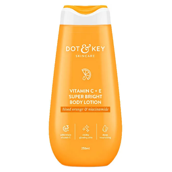 Dot & Key Vitamin C + E Super Bright Body Lotion, With Blood Orange & Niacinamide, Deep Nourishment