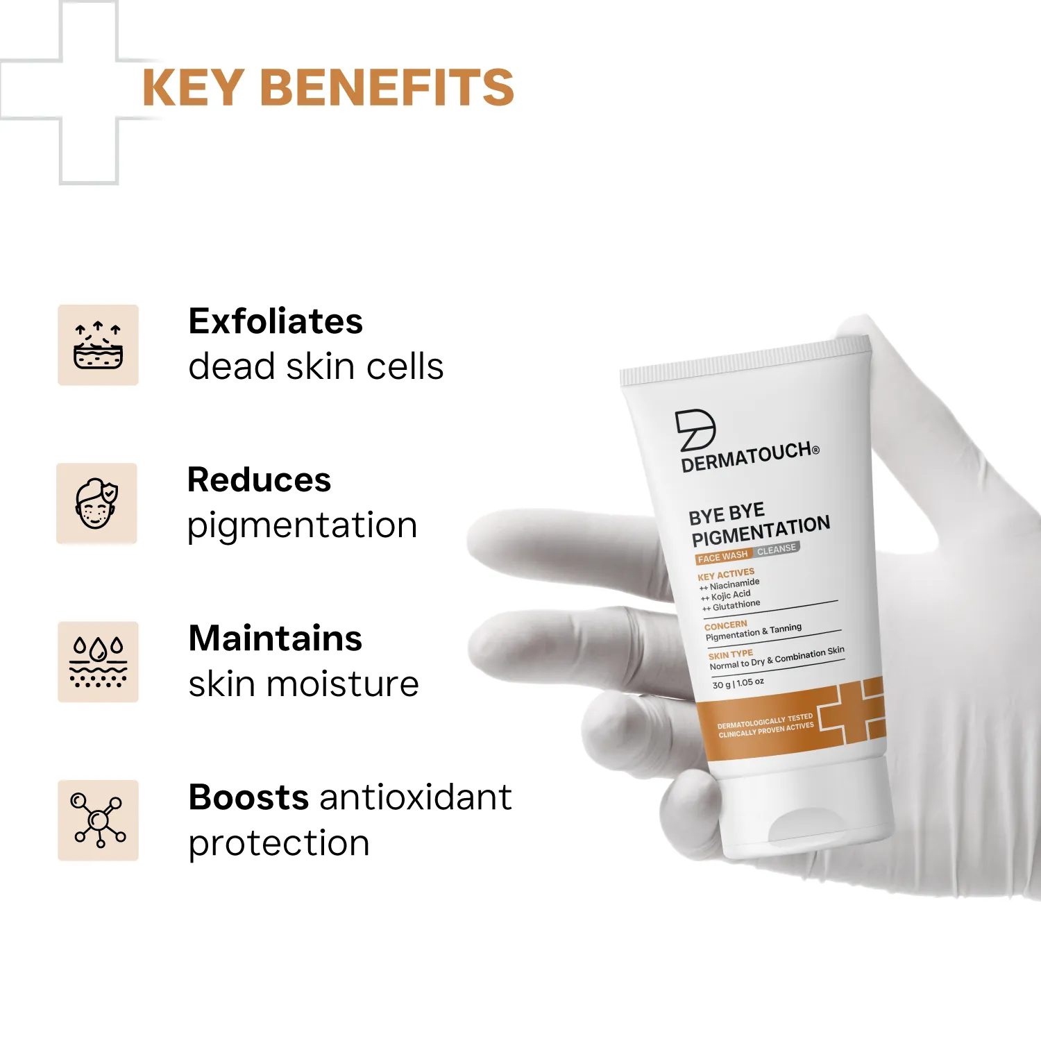 Dermatouch Bye Bye Pigmentation Face Wash for Pigmentation & Tanning PO4