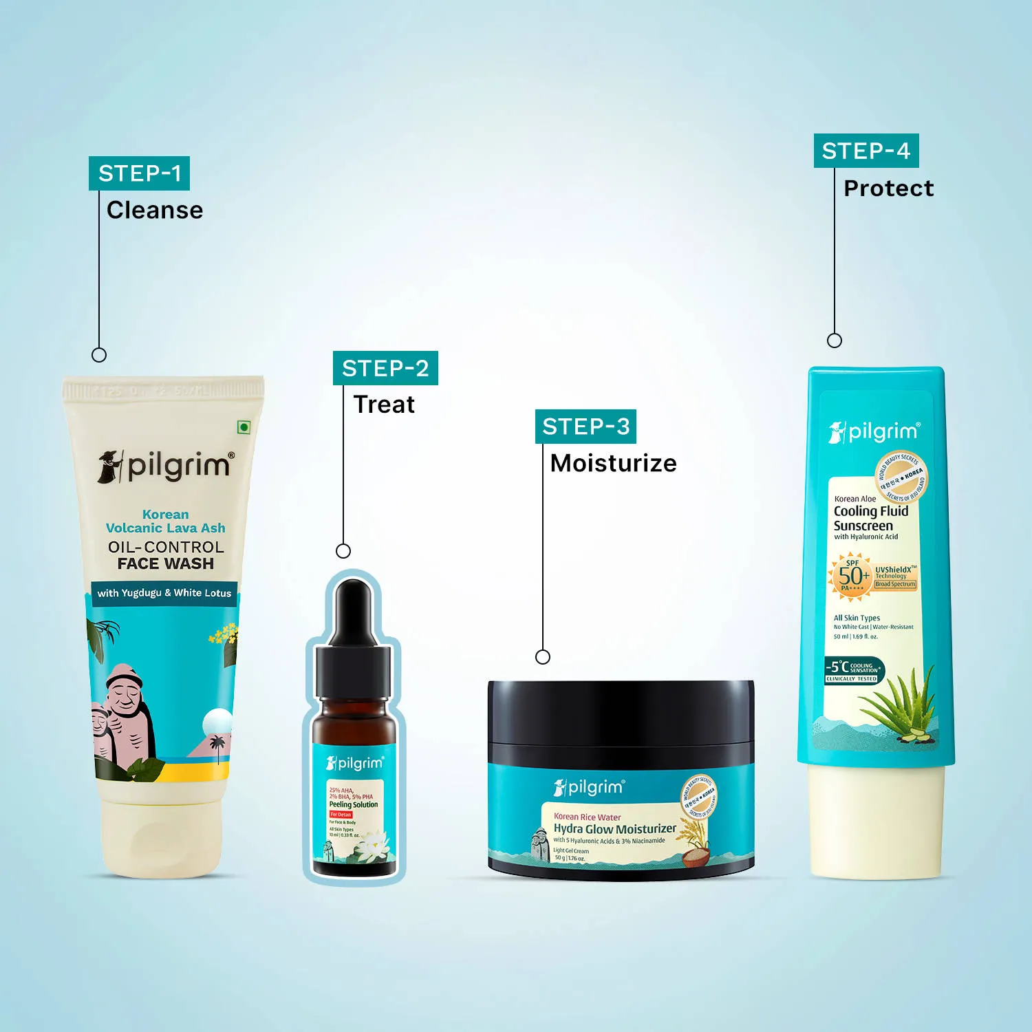 Pilgrim 25% AHA 2% BHA 5% PHA Face Peeling Solution Detan & Exfoliate Dead Skin For Men & Women