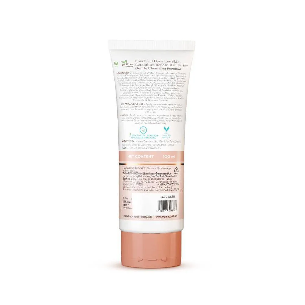 Mamaearth Chia Seed and Ceramides Oil-Free Face Wash for a Hydrated Glow