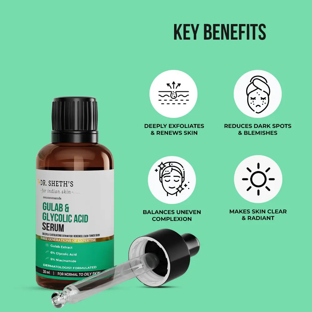 Dr Sheths Gulab & Glycolic Acid Serum - 30ml