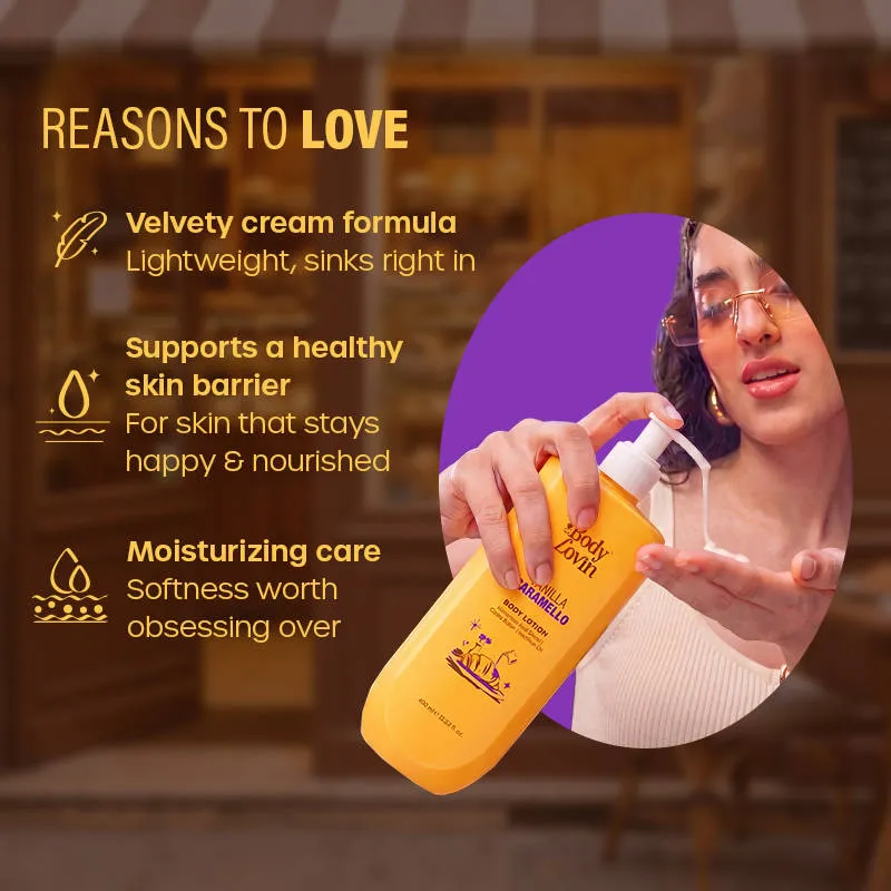 Plum BodyLovin Vanilla Caramello Bestselling Body Lotion for Dry, Normal & All Skin type
