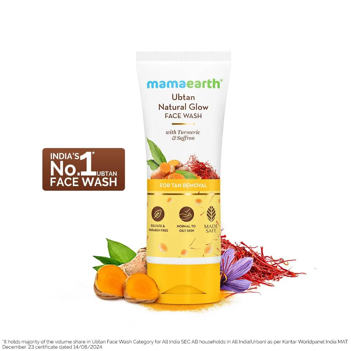 Mamaearth Vitamin C Sunscreen & Ubtan Face Wash Combo for Tan Removal & Glowing Skin