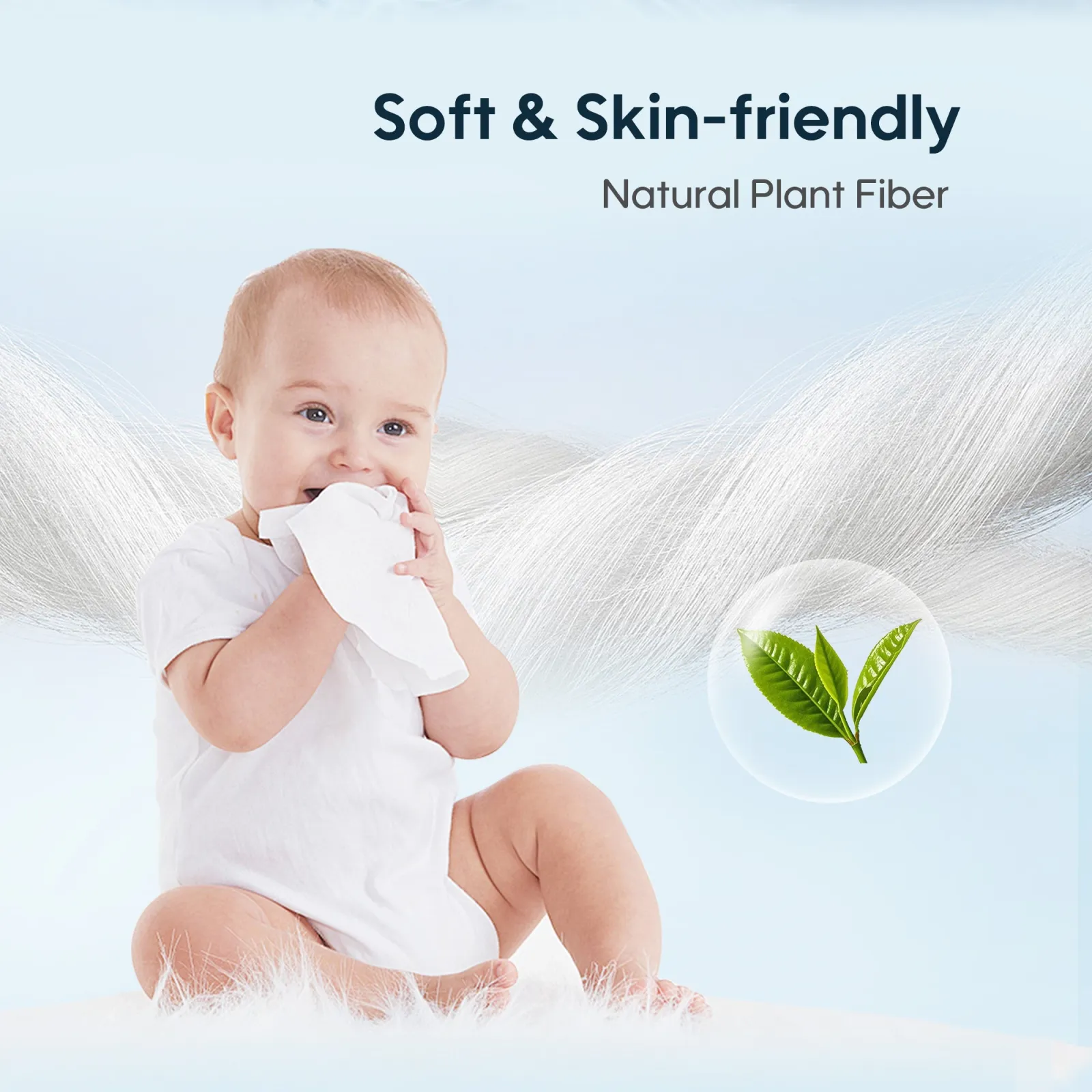 Aiwibi 99.91% Pure Water Wipes 80Pcs