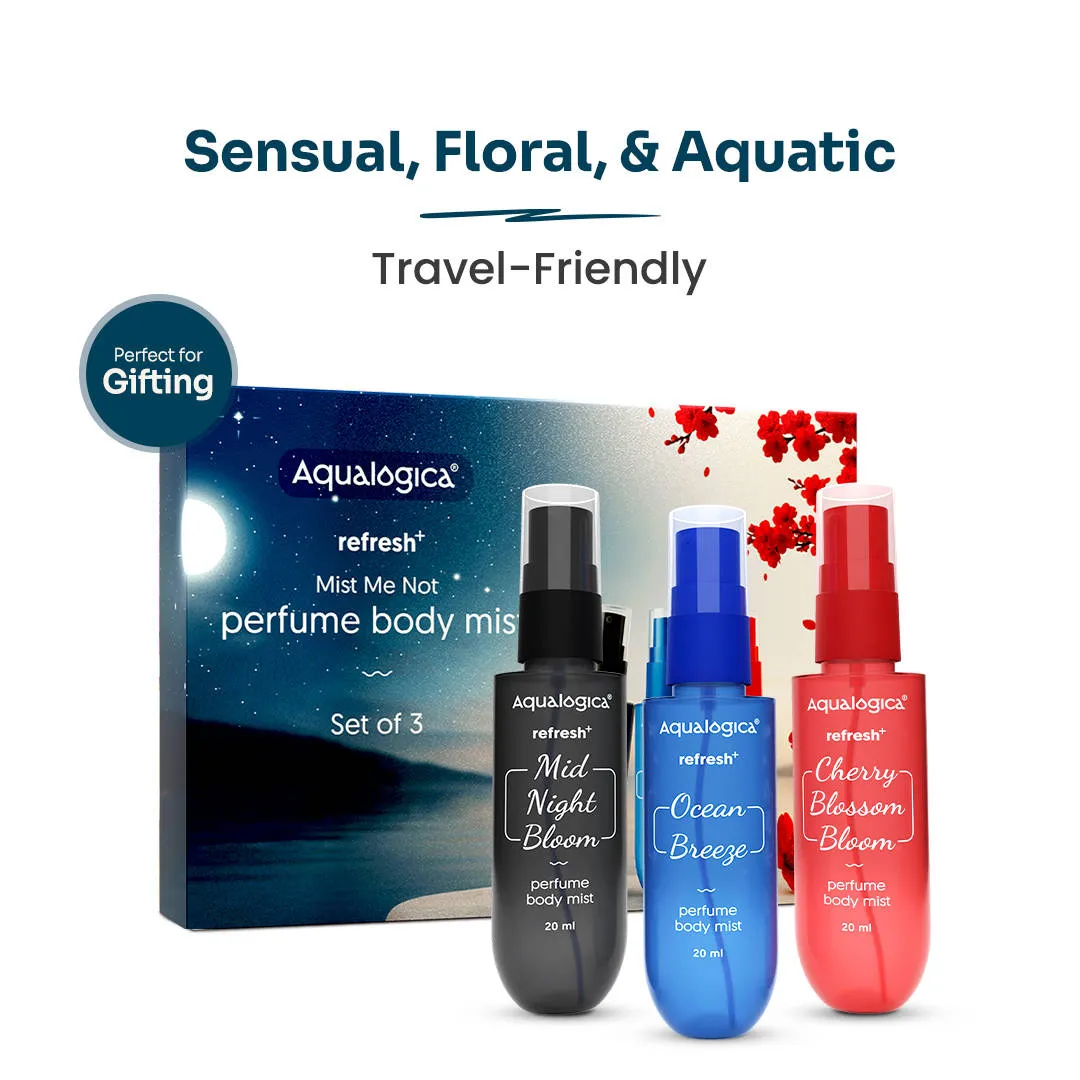 Aqualogica Refresh + Mist Me Not Perfume Body Mist - Set Of 3