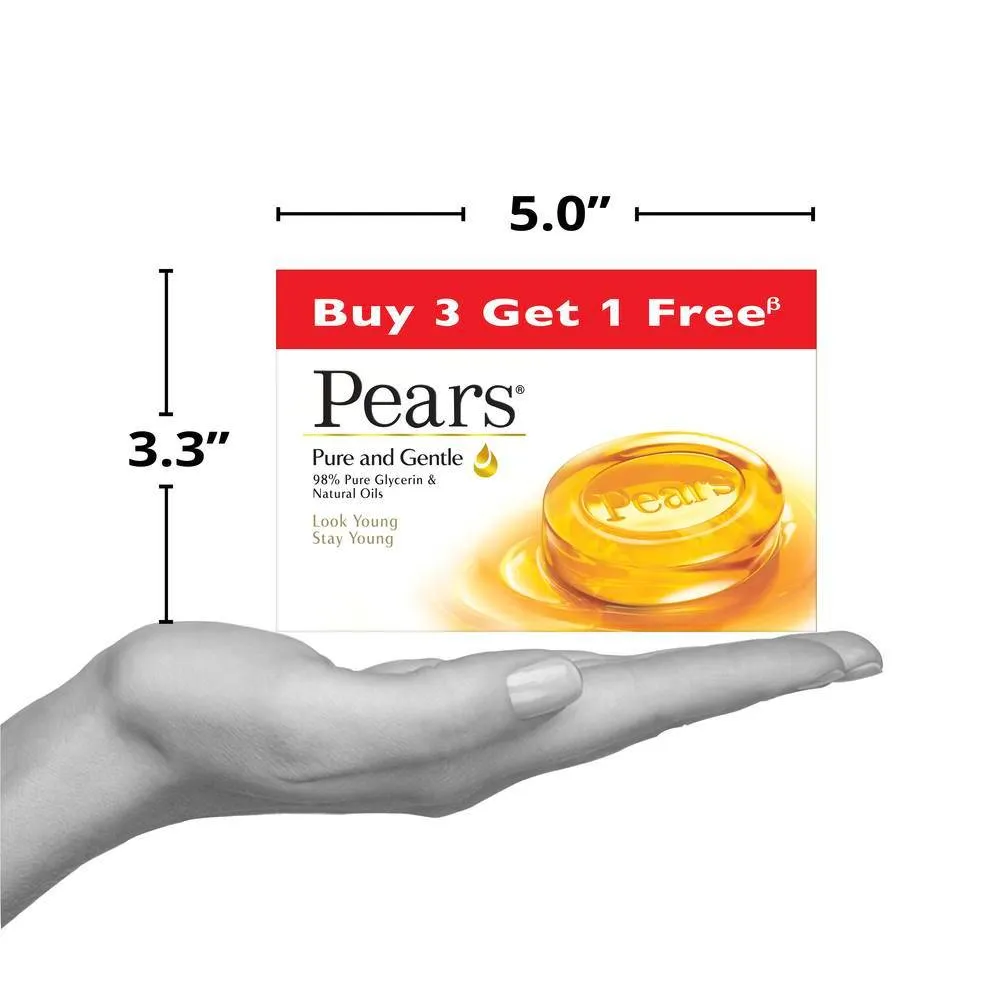 Pears Pure & Gentle Bathing Bar (Pack Of 4)