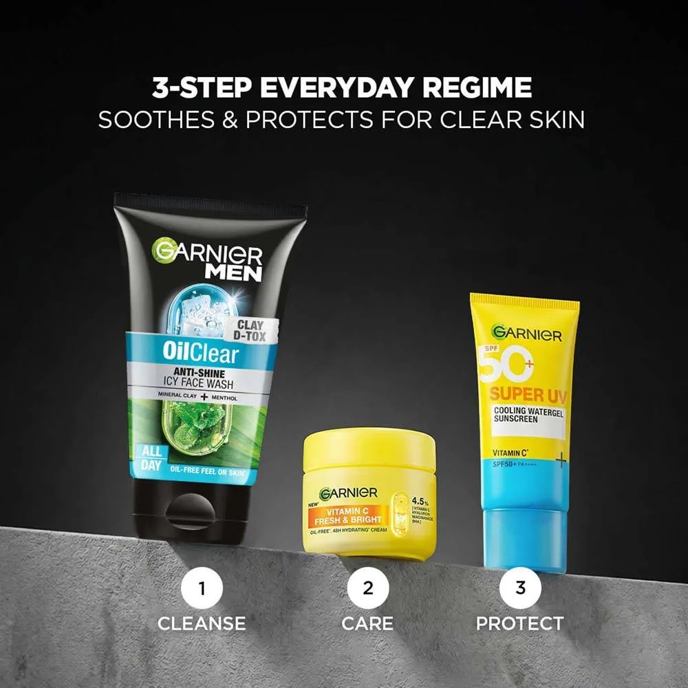 Garnier Men Oil Clear Clay D - Tox Facewash