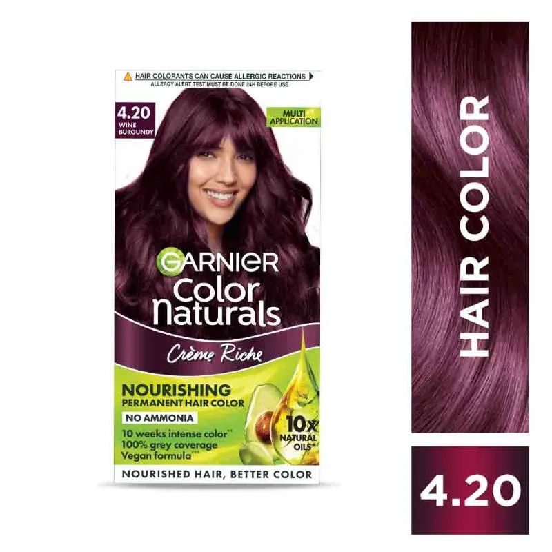 Garnier Hair Colouring Creme,Long-lasting,Smoothness & Shine,Color Naturals