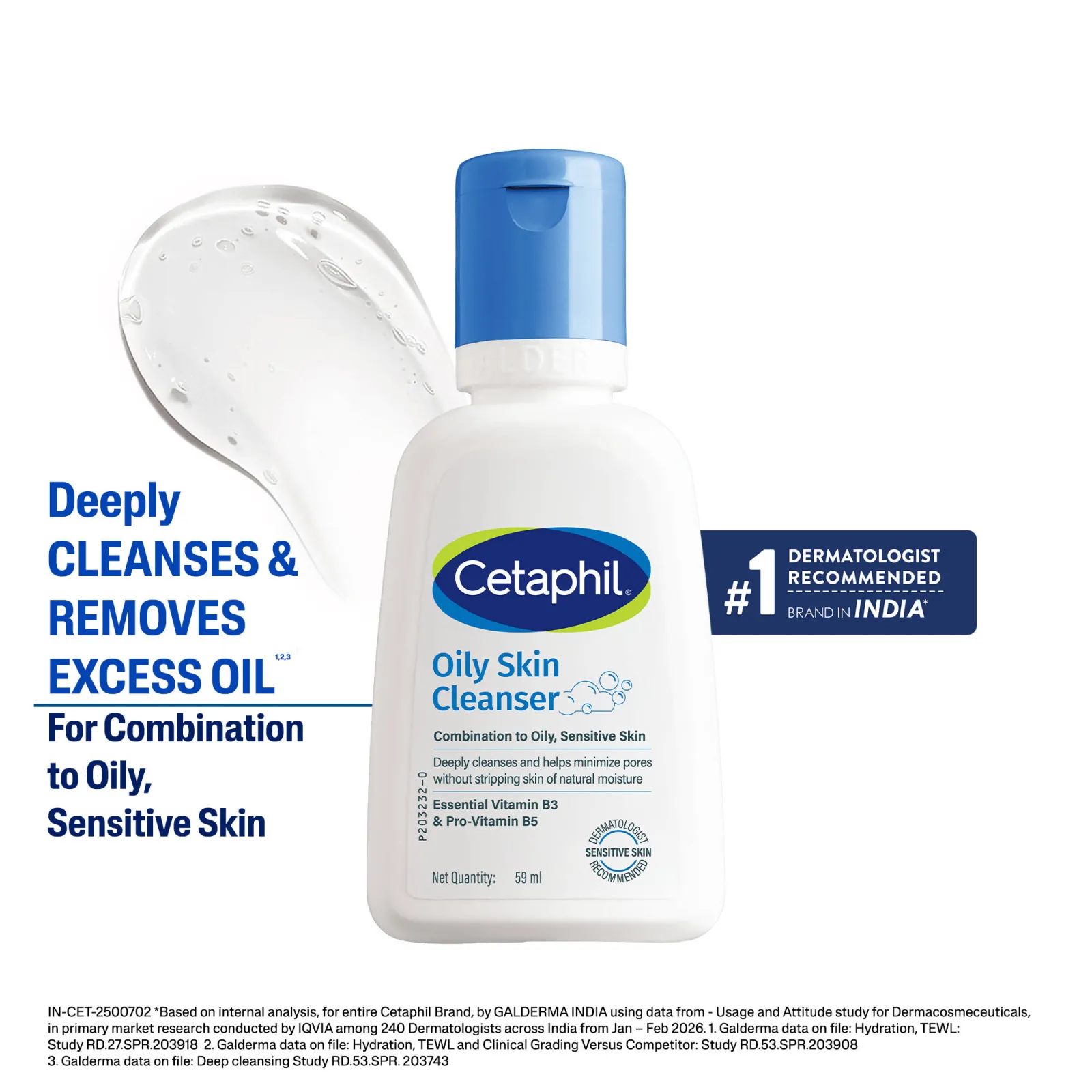 Cetaphil Oily Skin Cleanser - Cleanses & Removes Excess Oil For Combination, Oily Skin