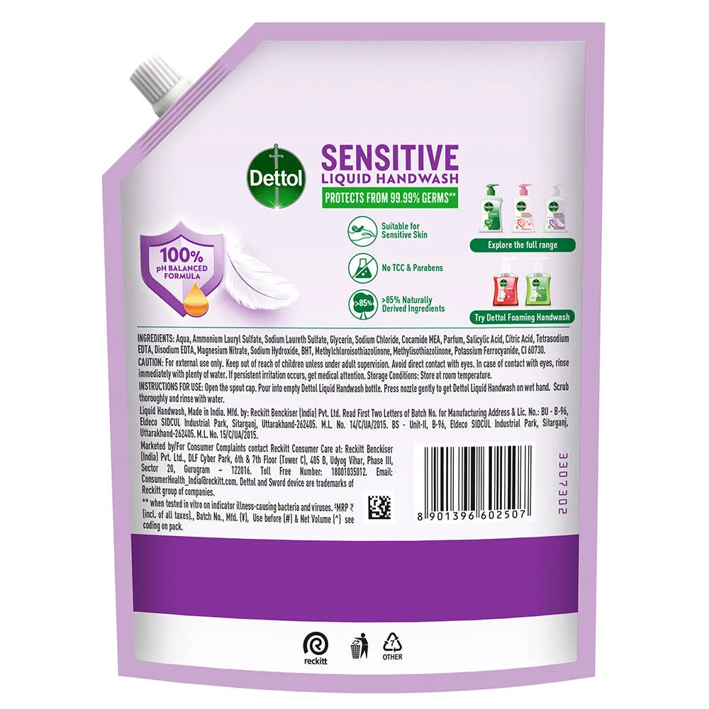 Dettol pH-Balanced Liquid Handwash Refill, Skincare - 1.35Liter