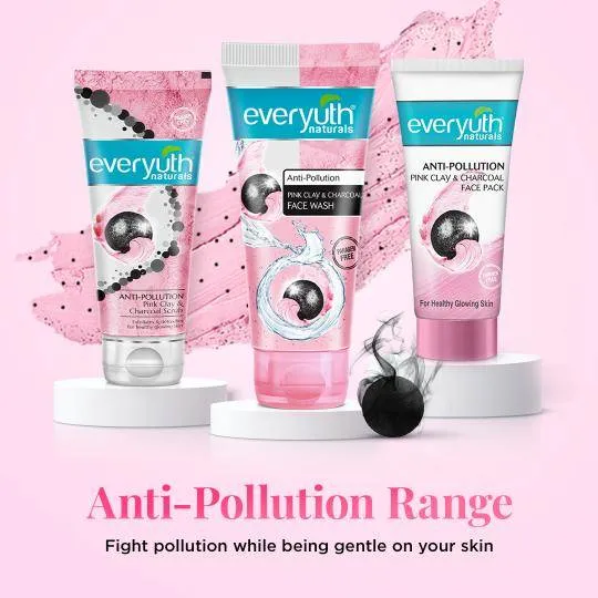 Everyuth Naturals Anti Pollution Pink Clay & Charcoal Face Wash
