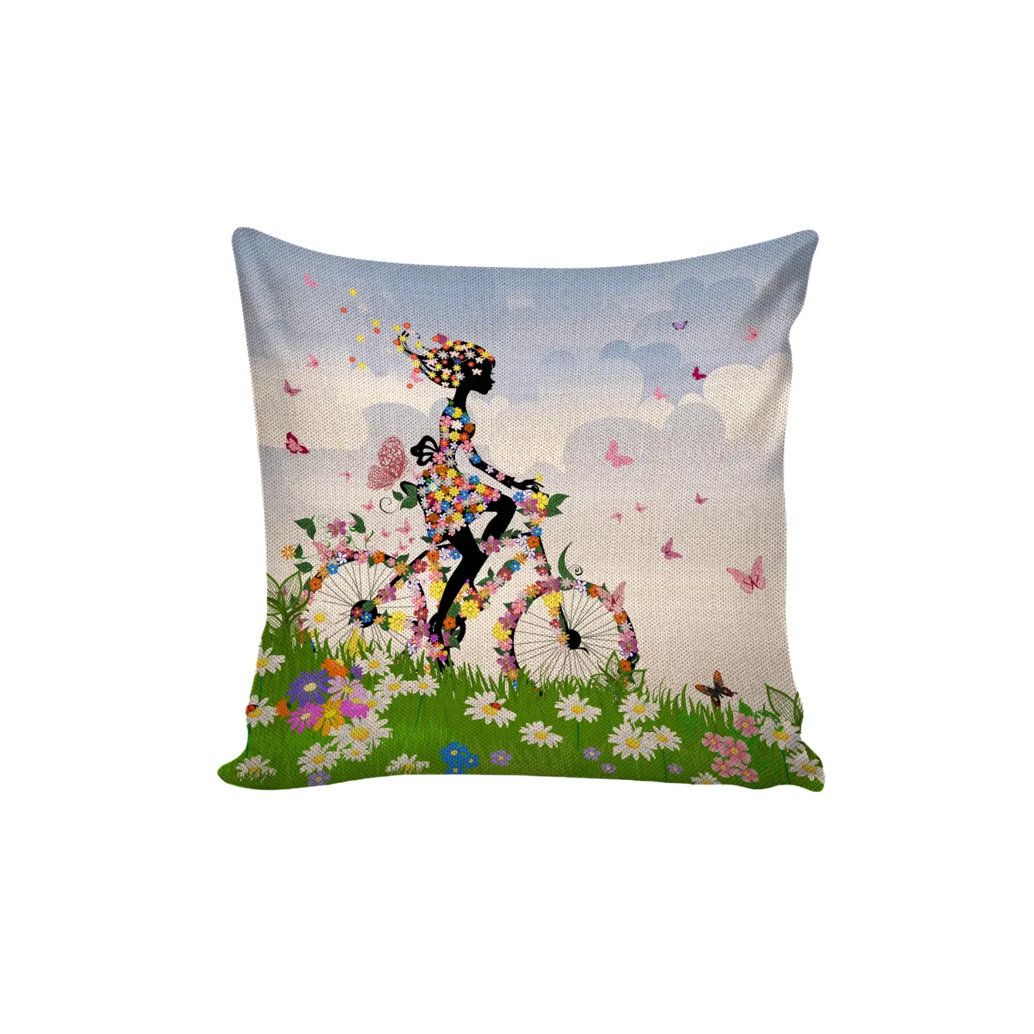 Digital Printed Cushion Cover (Human Printed, Pack of 5)
