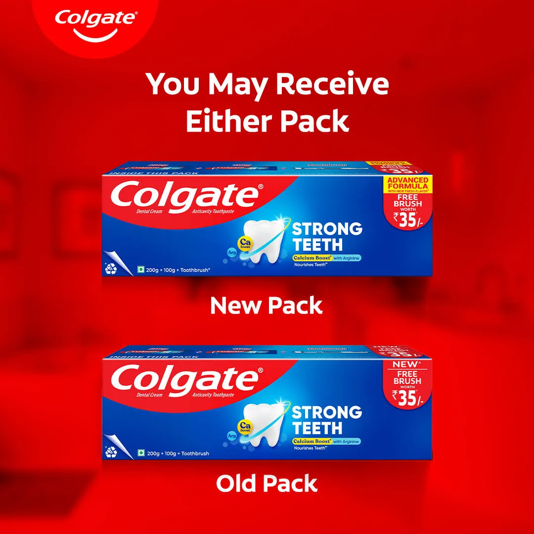 Colgate Strong Teeth- Indias No.1 Toothpaste+ Calcium Boost
