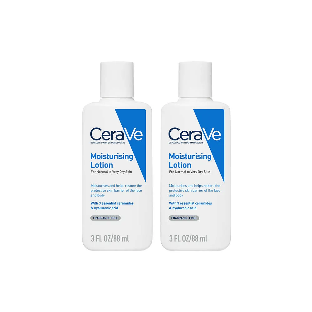 CeraVe Moisturizing Lotion For Dry Skin With Ceramides & Hyaluronic Acid - Pack of 2