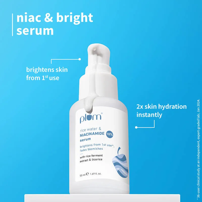 Plum Niacinamide CSMS for Brightening & Hydrated Skin Tightens Pore, Fades Blemishes & Hydrates