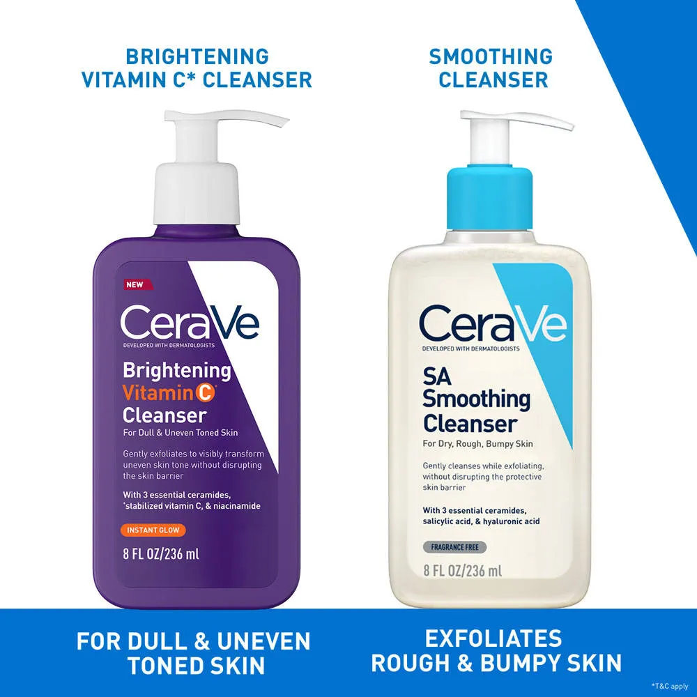 CeraVe Brightening Vitamin C Face Wash For Dull & Uneven Skin