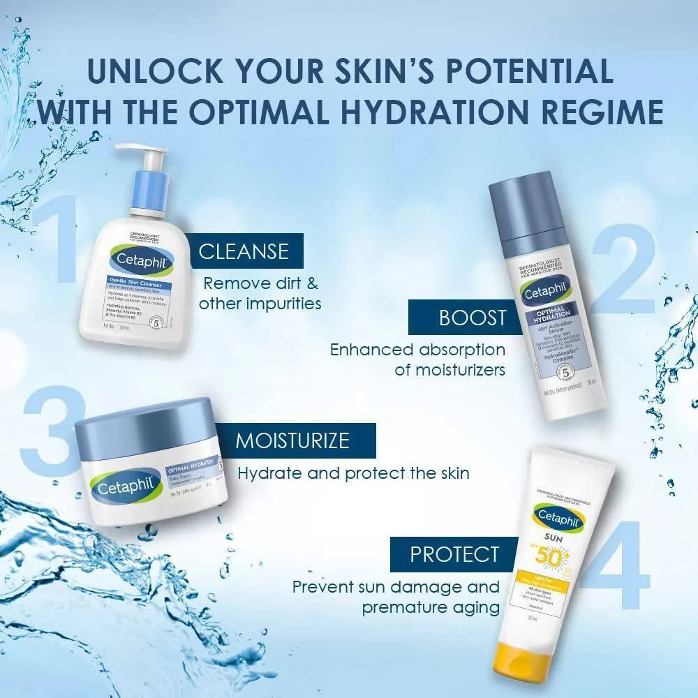 Cetaphil Optimal Hydration Lightweight Moisturiser Daily Cream with Hyaluronic Acid