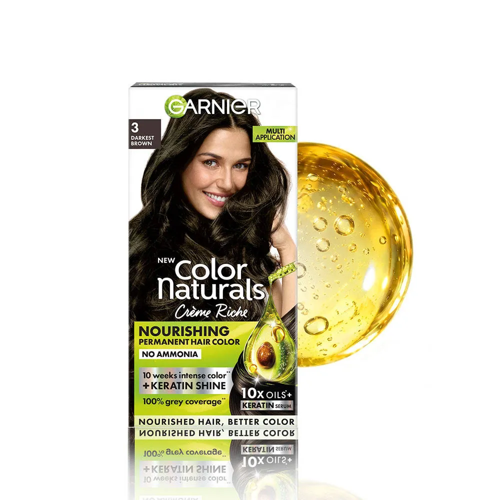 Garnier Hair Colouring Creme,Long-lasting,Smoothness & Shine,Color Naturals