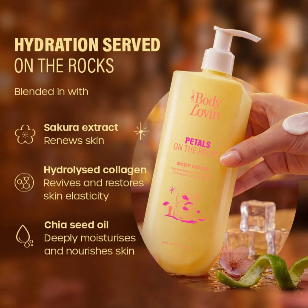 Plum BodyLovin’ Petals On The Rocks Body Lotion, Lightweight Hydration, Citrus Floral Fragrance