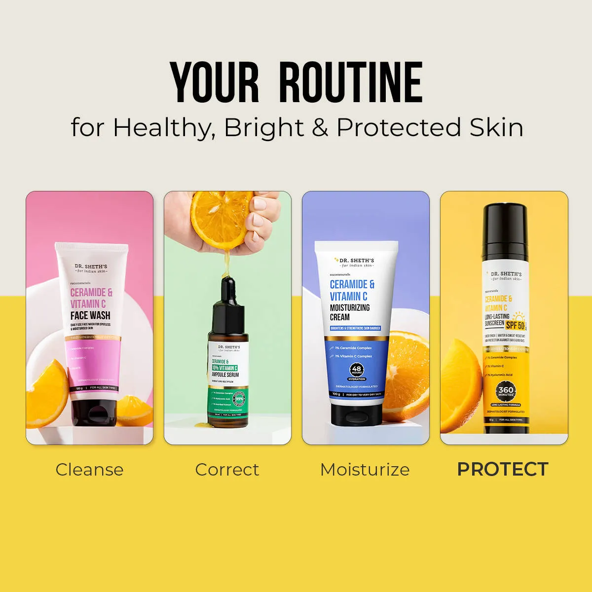 Dr. Sheth's Dr. Sheths Ceramide & Vitamin C Long-Lasting Sunscreen SPF 50 PA++++
